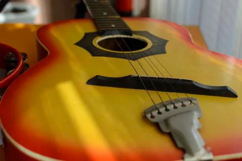 Close up of a guitar Stock Photos