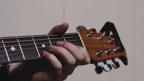 Close up of guitar player Stock Footage 86705973