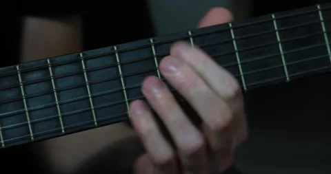 Close up of a guitar player Stock-Footage 155573290