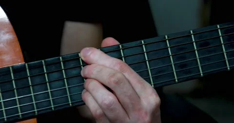 Close up of a guitar player Video stock 155573329