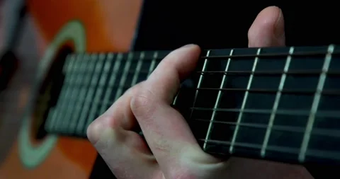 Close up of a guitar player Video stock 155573372
