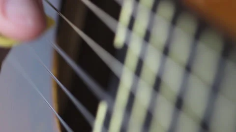 Close-up guitar playing Video stock 37228881