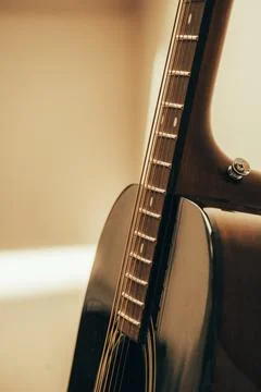 Close-up of Guitar Strings Stock Photos