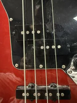 Close up of guitar strings Stock Photos