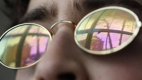 Close Up On Guy With Sunglasses Stock Photos