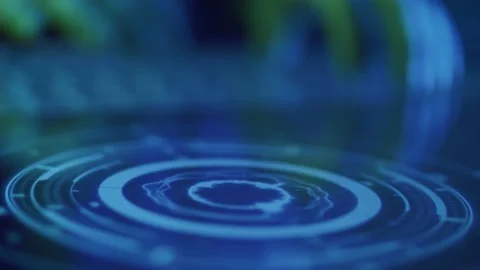 Close-up hacker hands typing on touch keyboard Vídeos de archivo 204103391