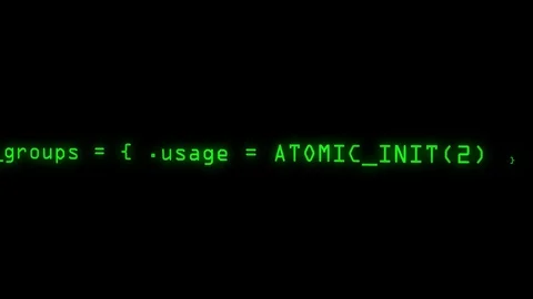 Close up of a Hackers code on a computer screen. Technology, coding, programming Stock Footage 106251743