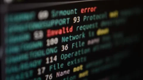 Close-up hacking code for software program. code close-up Stock Footage 198849125