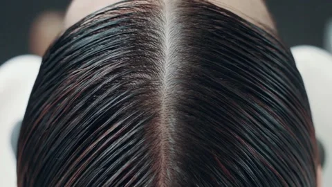 Close-Up of Hair Coloring Base Section Stock Footage 305859809