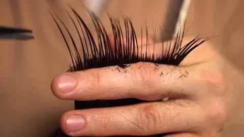 Close-up of haircut master cutting with scissors Stock Footage 132814463