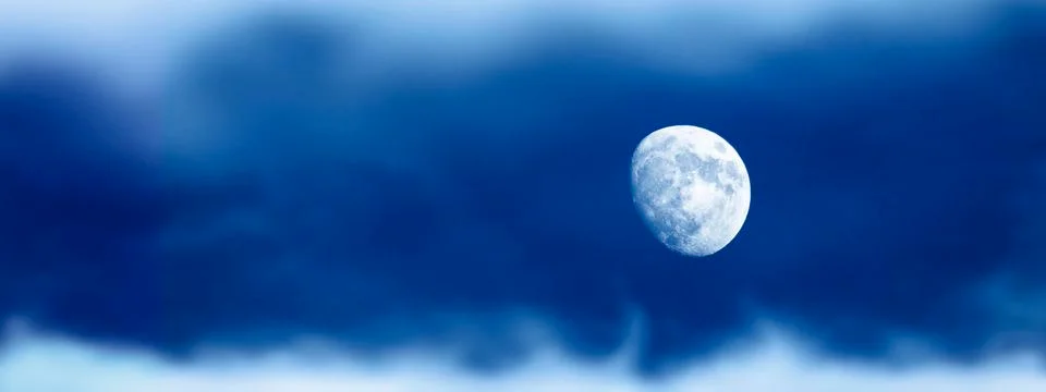 Close up to the half-moon Foto stock