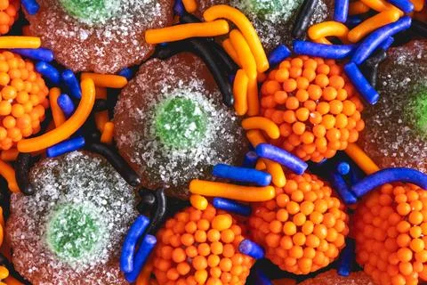 Close up Halloween candy Stock Photos