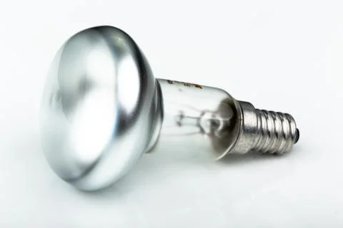Close up of a halogen light bulb from the side Foto stock