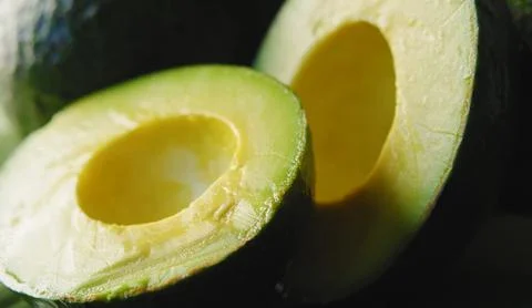 A close-up of a halved avocado Stock Photos