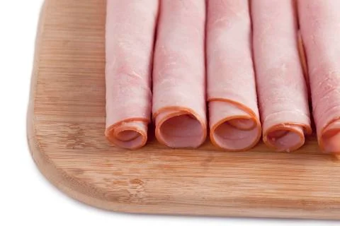 Up close ham rolls Stock Photos