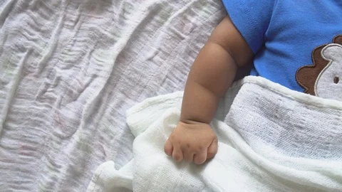 Close up hand baby Stock Footage 91633474