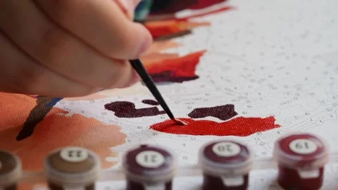 Close-up of the hand with the brush. Stock Footage 172073998