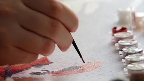 Close-up of the hand with the brush. Stock Footage 172089172