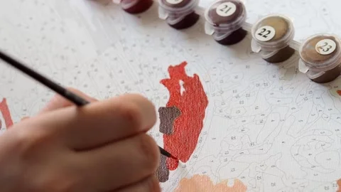 Close-up of the hand with the brush. Stock Footage 172089174