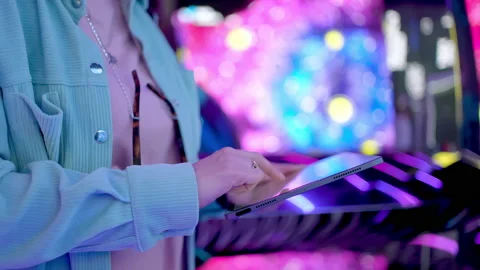 Close-up hand of business man using monitor tablet computer on background Stock Footage 170474753