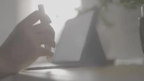 Close-up of hand clicking a blue marker pen. Stock-Footage 330239791