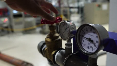 Close-up hand engineer checking list Cooling system,For the safety of the system Video stock 120072408