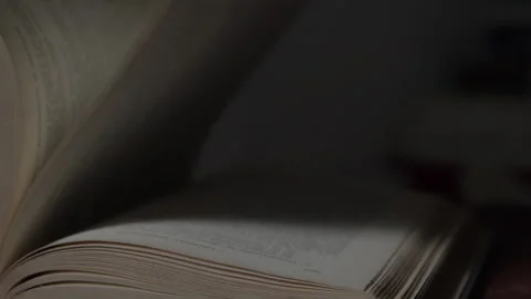 Close up of a hand flipping pages of a book Stock Footage 334120100