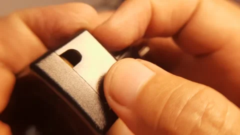 Close Up of Hand Held EU Electrical Power Plug 스톡 동영상 341372171