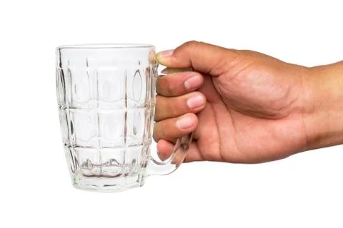 Close up of hand holding coffee cup. Stock Photos