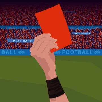 Close up hand holding red card Stock Illustration