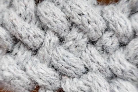 Close-up of hand made macrame texture pattern 库存照片