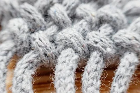 Close-up of hand made macrame texture pattern Fotos de archivo