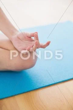 Close up of a hand meditating Stock Photos
