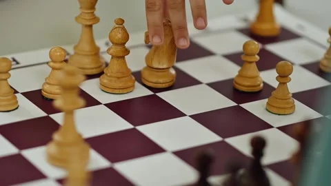 Close-up of a Hand Moving a Chess Piece ... | Stock Video | Pond5