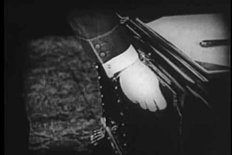 Close-up of hand opening drawer Stock Footage 11351927