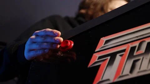 Close up on hand pressing Pinball machine buttons. Video stock 147376368