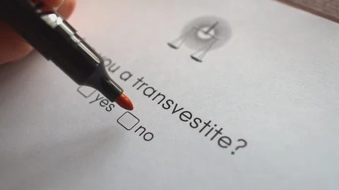 Close-up of hand putting check mark in the test. The hand ticks no when Stock Footage 128272097