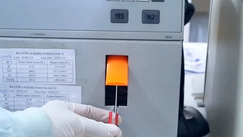 Close up hand scientist testing in laboratory. Stock Footage 123204567