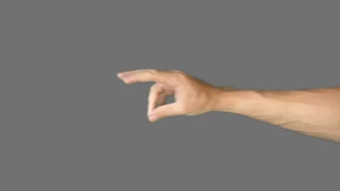 Close-up hand, snapping fingers on isolated background Stock Footage 282482807