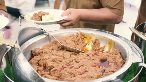 Close Up of Hand Taking Food Stock Footage 336591213