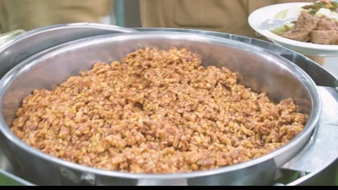 Close Up of Hand Taking Food Stock Footage 336591222