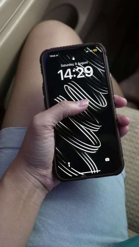 Close-up of a Hand Tapping an iPhone Screen, 11 Aug 2025 , Thailand. Stock Footage 314615530