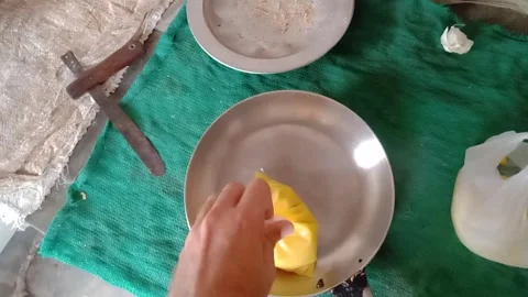 Close Up of Hand Tearing Open a Plastic Packet of Fresh Raw Lentils Stock Footage 341451443