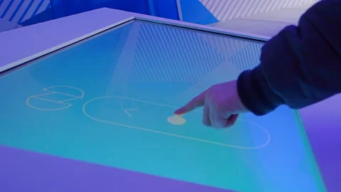 Close-up of hand touch screen Stock Footage 104391280