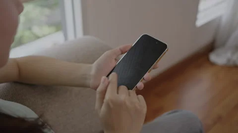 Close-Up of Hand Touching Smartphone Screen: Modern Communication Technology, Stock Footage 249955145