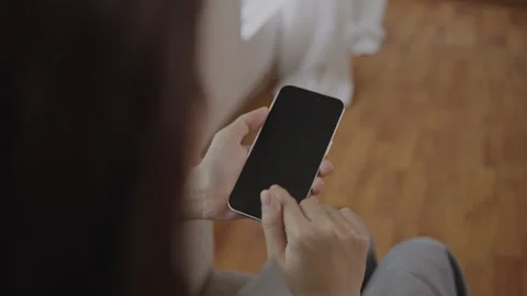 Close-Up of Hand Touching Smartphone Screen: Modern Communication Technology, Stock Footage 249955201