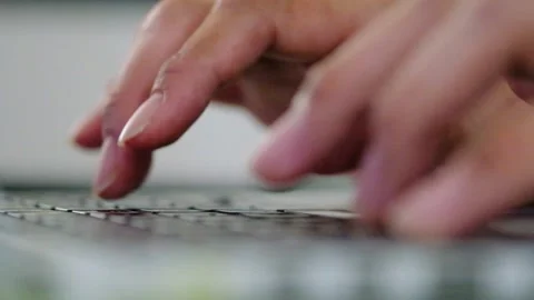 Close-up hand typing on the computer. Stock Footage 306960862