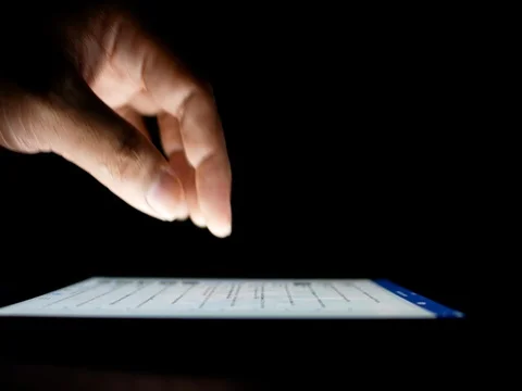 Close up hand use tablet. Vidéo 77604784