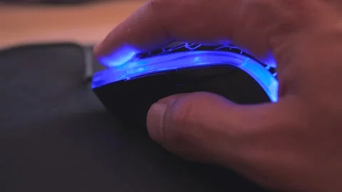 Close-Up On The Hand That Uses Computer Mouse.4k Stock Footage 139159391