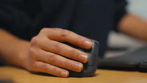Close Up of Hand Using a Computer Mouse Stock Footage 321695152